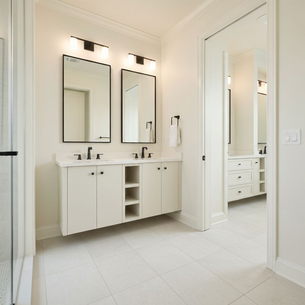 Double vanity bathroom renovation in Macon, Missouri
