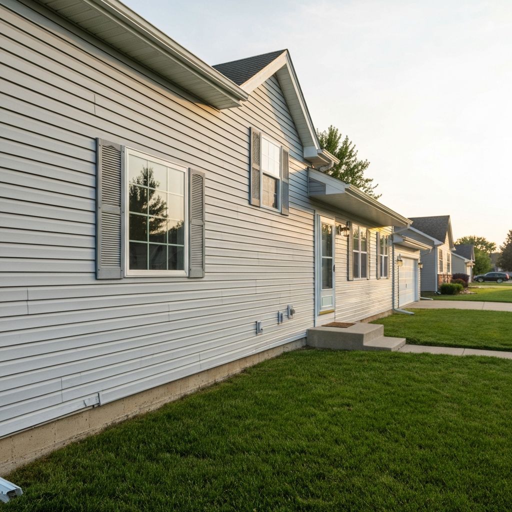 Freshly installed vinyl siding on a residential home in Northeast Missouri